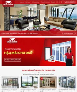 Mẫu web bán cửa nhôm